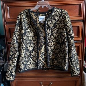 Black and Gold Long Sleeve Jacket Size Large